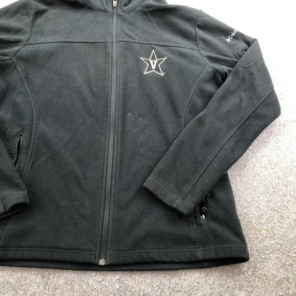 Vanderbilt Commodores Jacket Womens Large Black NCAA Football Columbia Fleece